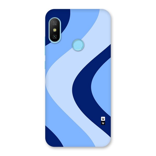 Blue Shade Curves Back Case for Redmi 6 Pro