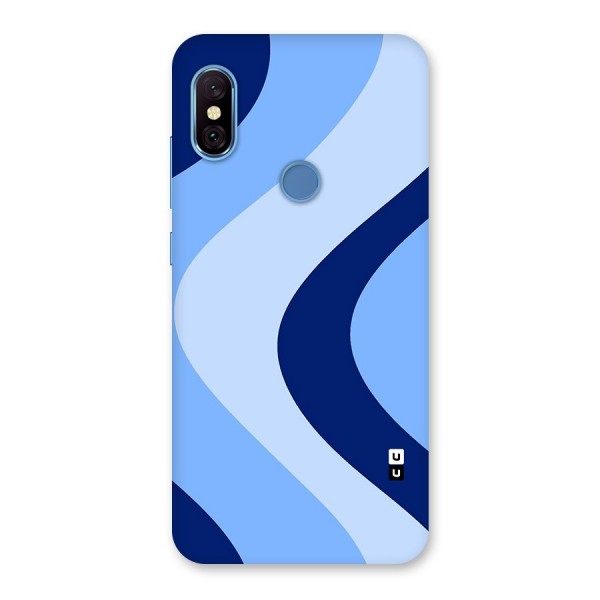 Blue Shade Curves Back Case for Redmi Note 6 Pro