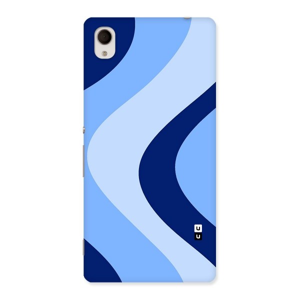 Blue Shade Curves Back Case for Sony Xperia M4