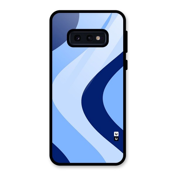 Blue Shade Curves Glass Back Case for Galaxy S10e