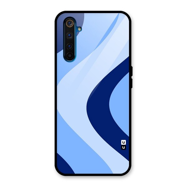 Blue Shade Curves Glass Back Case for Realme 6 Pro