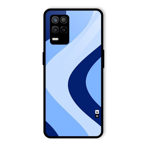 Blue Shade Curves Glass Back Case for Realme 9 5G