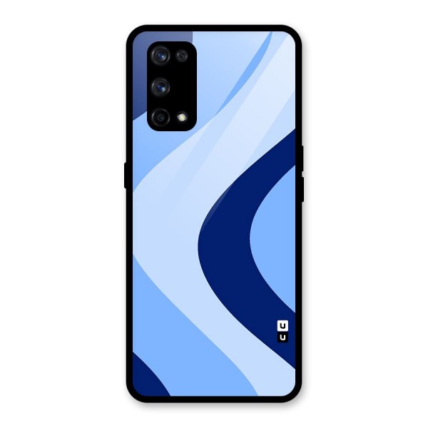 Blue Shade Curves Glass Back Case for Realme X7 Pro