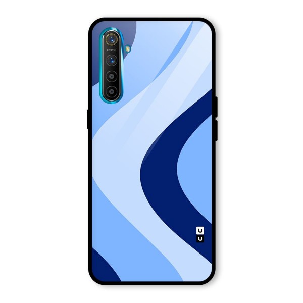 Blue Shade Curves Glass Back Case for Realme XT