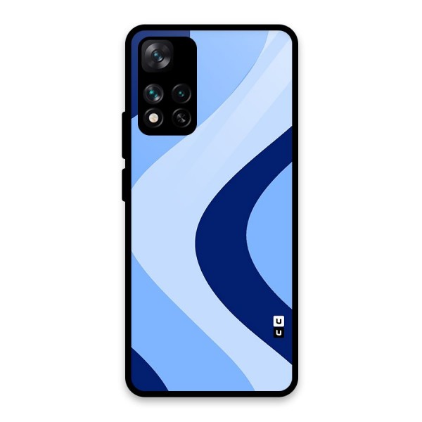 Blue Shade Curves Glass Back Case for Xiaomi 11i 5G