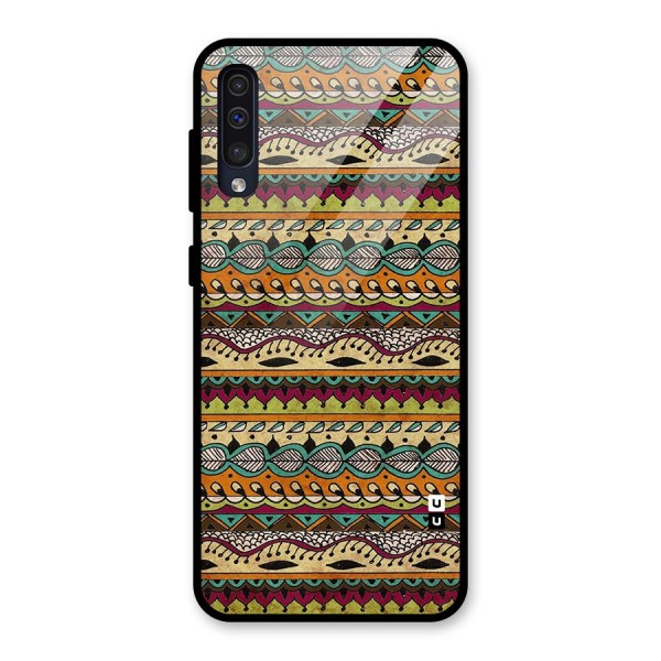 Bohemian Style Aztec Art Glass Back Case for Galaxy A50s