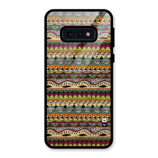 Bohemian Style Aztec Art Glass Back Case for Galaxy S10e