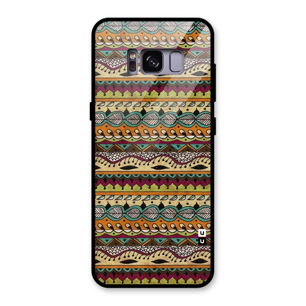 Bohemian Style Aztec Art Glass Back Case for Galaxy S8