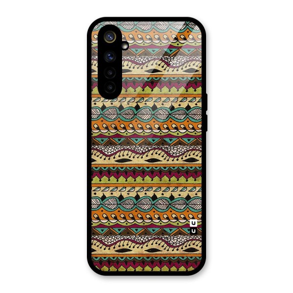 Bohemian Style Aztec Art Glass Back Case for Realme 6