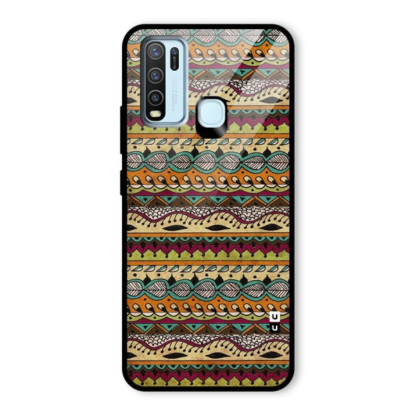 Bohemian Style Aztec Art Glass Back Case for Vivo Y50