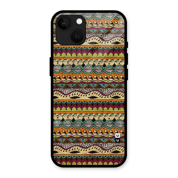 Bohemian Style Aztec Art Glass Back Case for iPhone 13