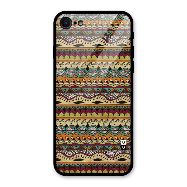 Bohemian Style Aztec Art Glass Back Case for iPhone 8