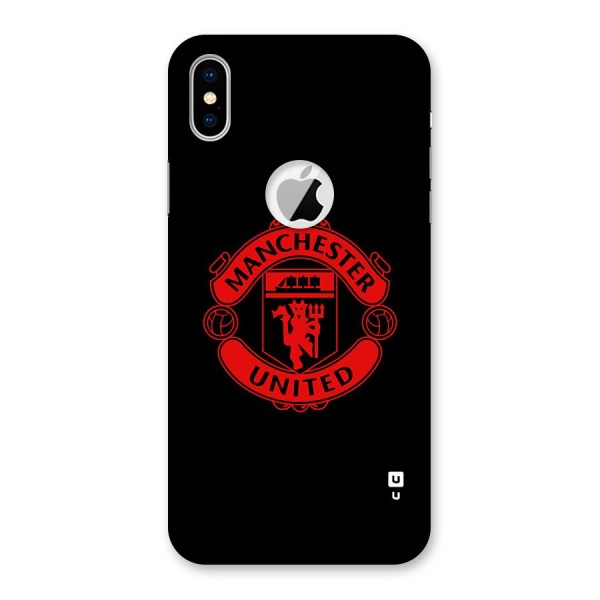 Bold Mancheter United Back Case for iPhone XS Logo Cut