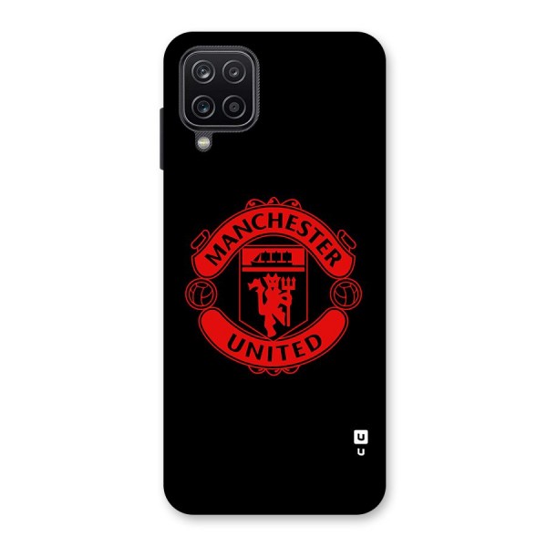 Bold Mancheter United Glass Back Case for Galaxy A12