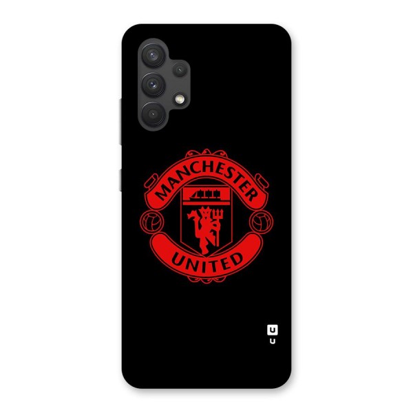 Bold Mancheter United Glass Back Case for Galaxy A32