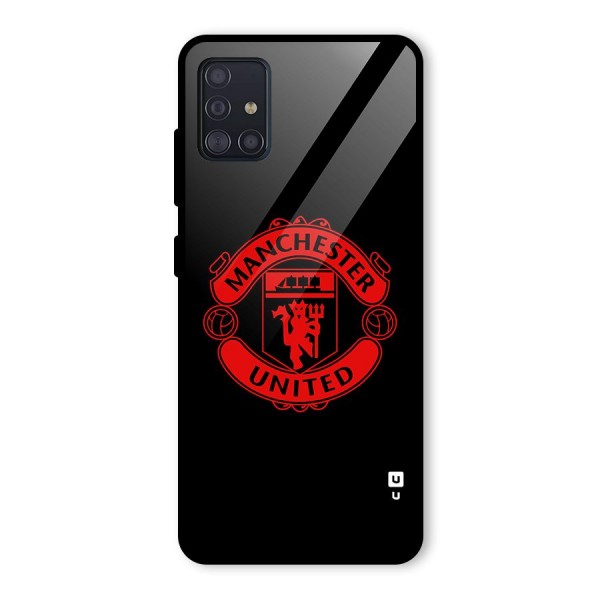 Bold Mancheter United Glass Back Case for Galaxy A51