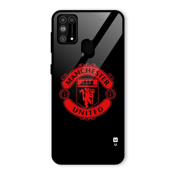 Bold Mancheter United Glass Back Case for Galaxy M31