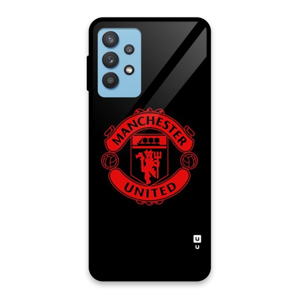 Bold Mancheter United Glass Back Case for Galaxy M32 5G