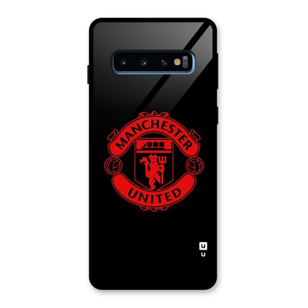 Bold Mancheter United Glass Back Case for Galaxy S10