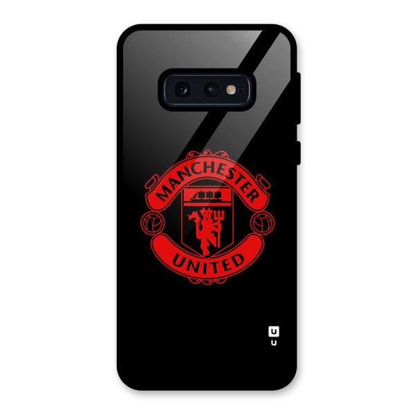 Bold Mancheter United Glass Back Case for Galaxy S10e