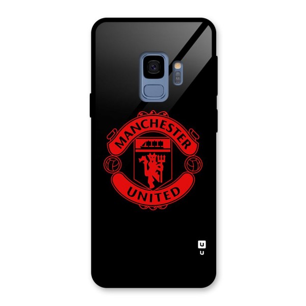 Bold Mancheter United Glass Back Case for Galaxy S9