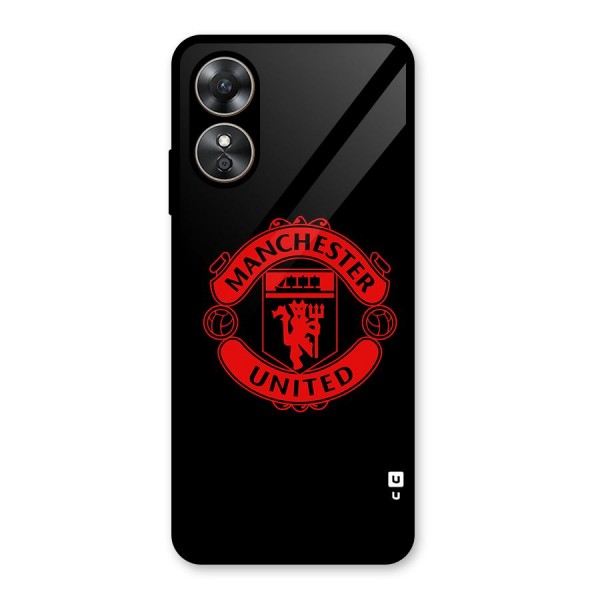 Bold Mancheter United Glass Back Case for Oppo A17