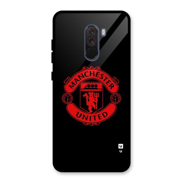 Bold Mancheter United Glass Back Case for Poco F1