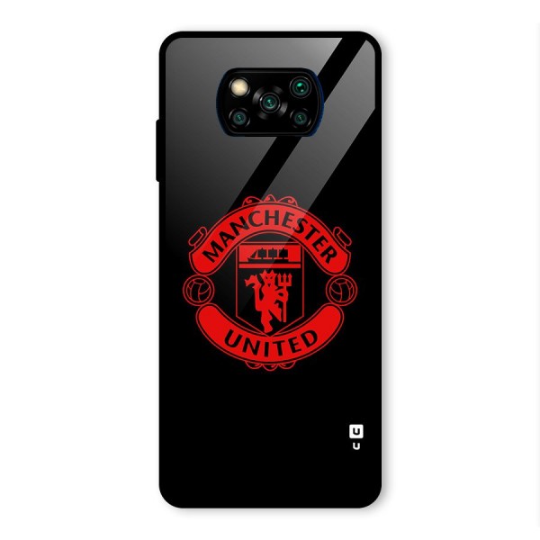 Bold Mancheter United Glass Back Case for Poco X3 Pro