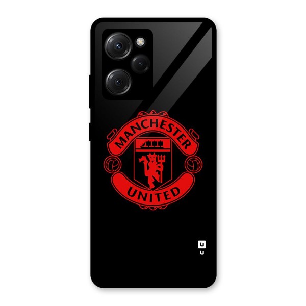 Bold Mancheter United Glass Back Case for Poco X5 Pro