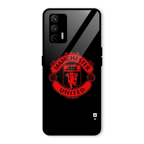 Bold Mancheter United Glass Back Case for Realme X7 Max