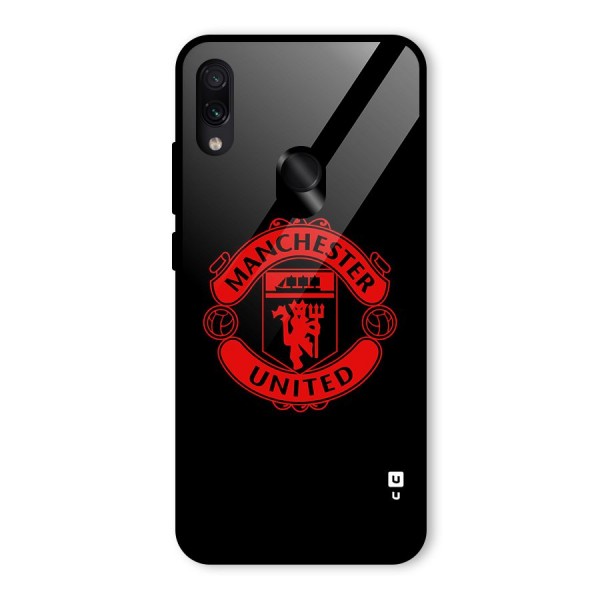 Bold Mancheter United Glass Back Case for Redmi Note 7