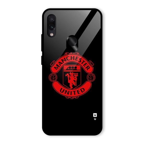 Bold Mancheter United Glass Back Case for Redmi Note 7S