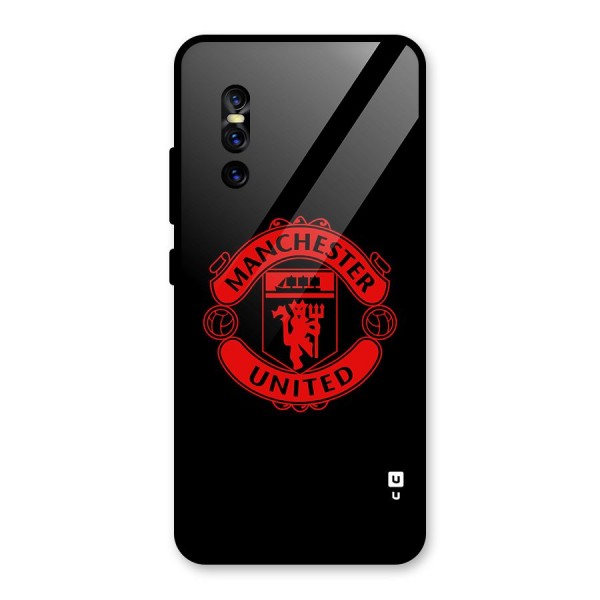 Bold Mancheter United Glass Back Case for Vivo V15 Pro