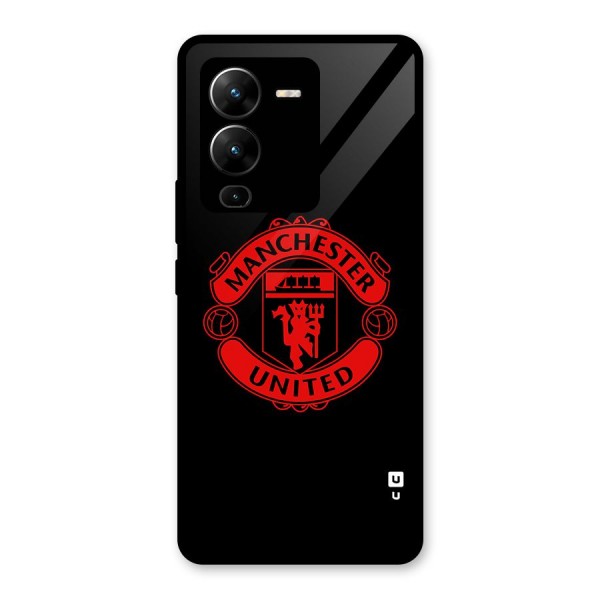 Bold Mancheter United Glass Back Case for Vivo V25 Pro