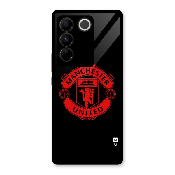 Bold Mancheter United Glass Back Case for Vivo V27 Pro