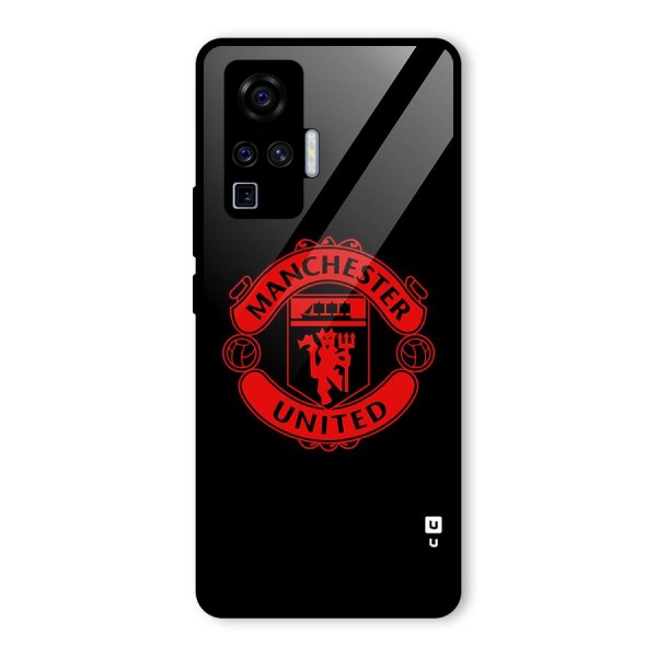 Bold Mancheter United Glass Back Case for Vivo X50 Pro