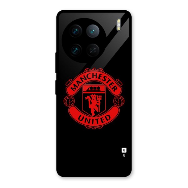 Bold Mancheter United Glass Back Case for Vivo X90 Pro