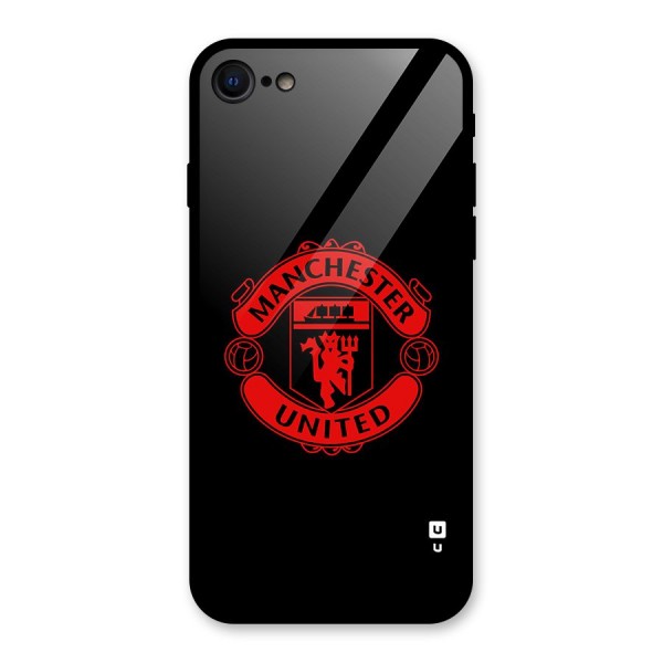 Bold Mancheter United Glass Back Case for iPhone 8