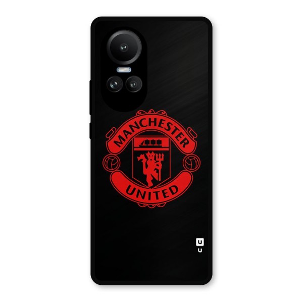 Bold Mancheter United Metal Back Case for Oppo Reno10 Pro