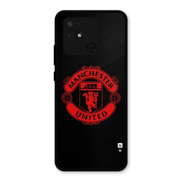 Bold Mancheter United Metal Back Case for Redmi 10