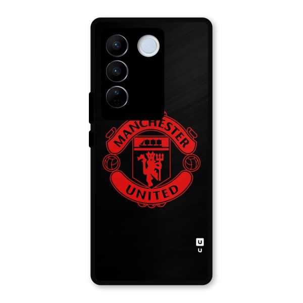 Bold Mancheter United Metal Back Case for Vivo V27 Pro