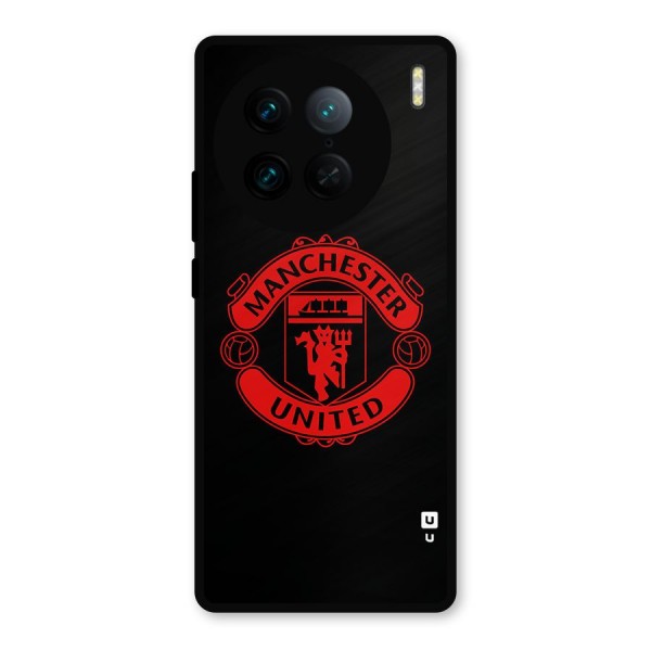 Bold Mancheter United Metal Back Case for Vivo X90 Pro