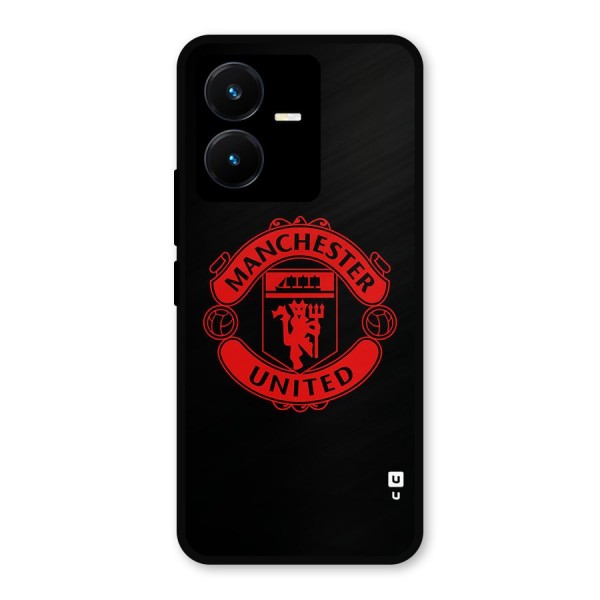 Bold Mancheter United Metal Back Case for Vivo Y22s