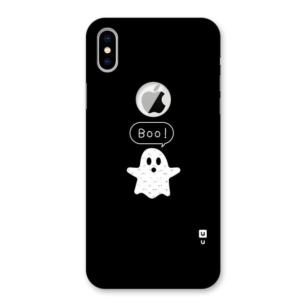 Boo Cute Ghost Back Case for iPhone XS Logo Cut