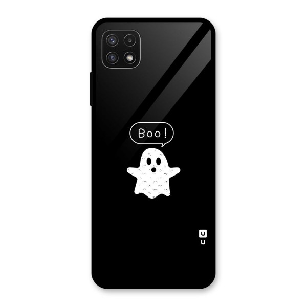 Boo Cute Ghost Glass Back Case for Galaxy A22 5G