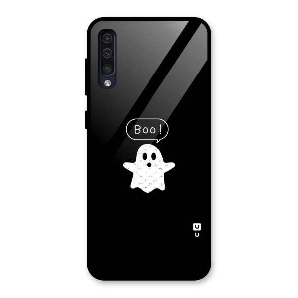 Boo Cute Ghost Glass Back Case for Galaxy A50