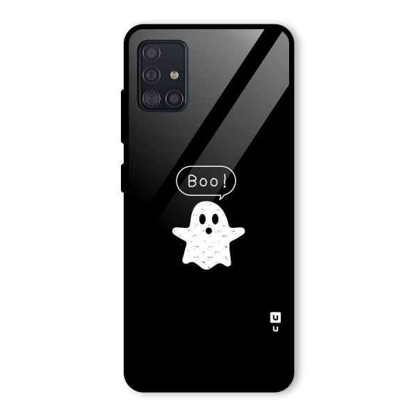 Boo Cute Ghost Glass Back Case for Galaxy A51