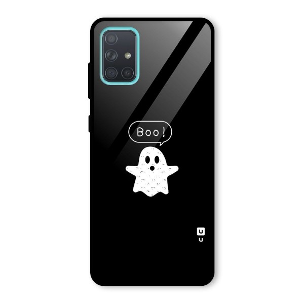 Boo Cute Ghost Glass Back Case for Galaxy A71