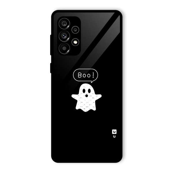 Boo Cute Ghost Glass Back Case for Galaxy A73 5G