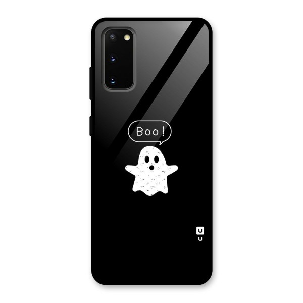 Boo Cute Ghost Glass Back Case for Galaxy S20